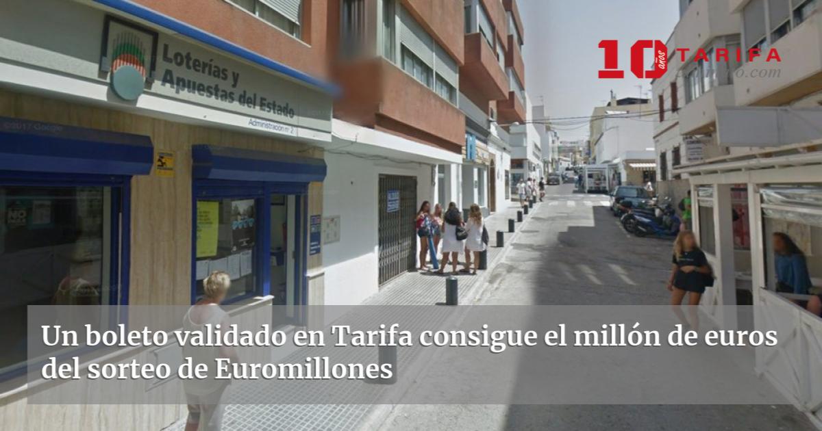 Un boleto validado en Tarifa consigue el millón de euros del sorteo de