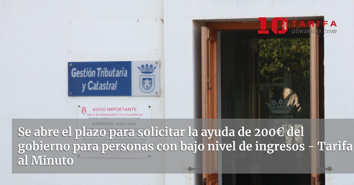 Se abre el plazo para solicitar la ayuda de 200€ del gobierno para ...