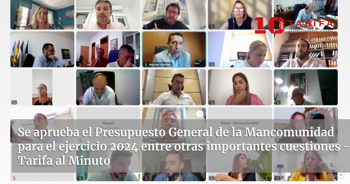 Se aprueba el Presupuesto General de la Mancomunidad para el ejercicio ...