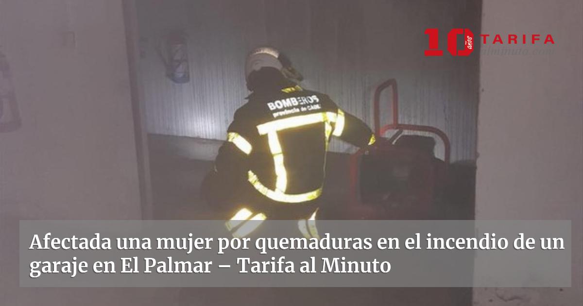 Afectada una mujer por quemaduras en el incendio de un garaje en El Palmar
