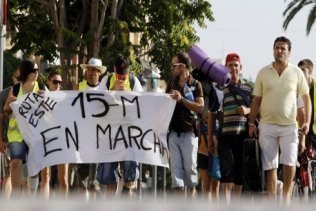 La marcha de los "indignados" llega hoy a la Puerta del Sol