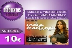 Descuentosalminuto agota las entradas que ofrece para el concierto de India Martínez