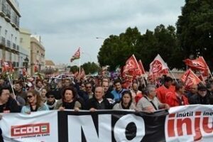 Los sindicatos informan de un seguimiento del 85% en la provincia de Cádiz