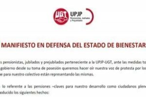 Los pensionistas de UGT entregarán un manifiesto en las 8 provincias