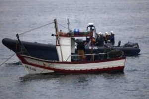 Los pescadores de La Línea protestan por el embargo de la Junta de Andalucía