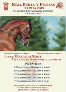 Inscripción abierta para los aficionados del mundo equino en el VII Concurso de Doma Vaquera "Ciudad de Tarifa"