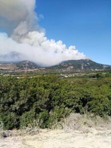 El incendio del Tajo de las Escobas afecta a 12,5 hectáreas de matorral