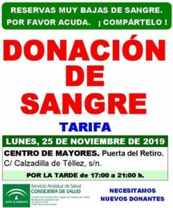 Se necesitan donantes de sangre en Tarifa