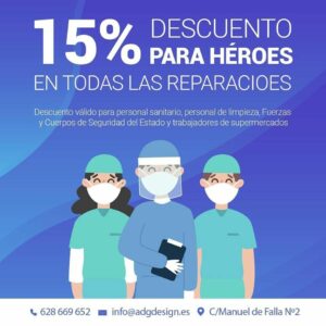 ADG.Design Tarifa descuenta el 15 % a los "héroes de esta pandemia"