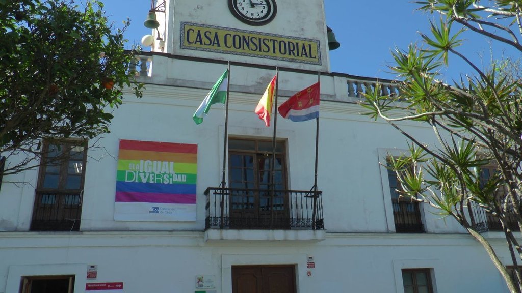 El Ayuntamiento coloca en su fachada la bandera de la diversidad por su día internacional