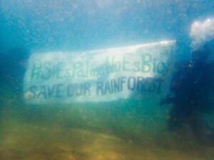 Protesta submarina en el ZEC del Estrecho Oriental