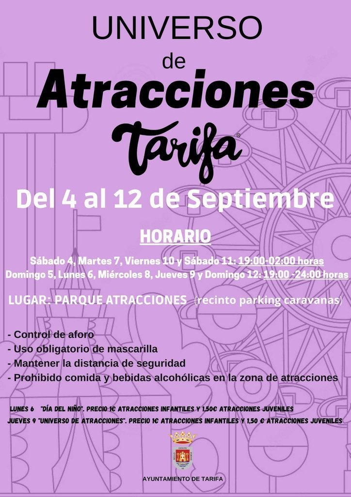 «Universo de Atracciones» para celebrar sus fiestas patronales en Tarifa