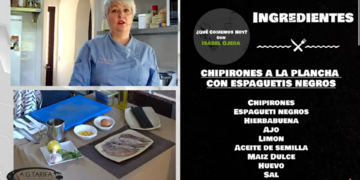Nueva entrega de ¿Qué comemos hoy? con Isabel; Chipirón a la plancha con guarnición de spaguetti negro