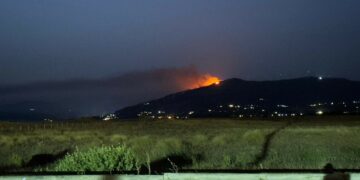 Más de un centenar de efectivos de Infoca trabajaron anoche en el incendio forestal de Tarifa