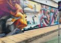 Los artistas urbanos Jacobo Palos, Koenstilo y Jota triunfan en la escala tarifeña de la Liga Nacional de Graffiti