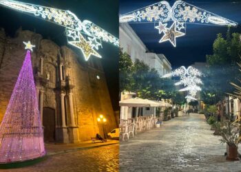 La Calzada iluminada