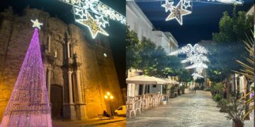 La Calzada iluminada