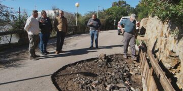 Reparación del acceso a Atlanterra tras los daños causados por las lluvias